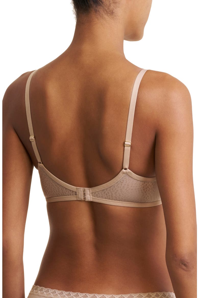 Sheer Comfort T-Shirt Bra, Alternate, color, CAFE