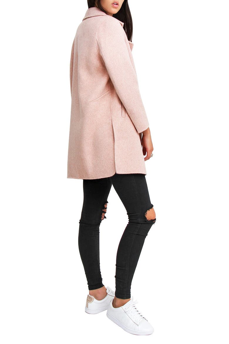 Ex Boyfriend Wool Blend Coat, Alternate, color, BLUSH