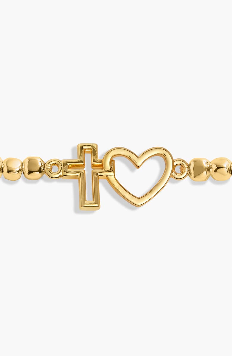A Littles & Co Forever Yours 'Live By Faith' Bracelet In Gold-Tone Plating, Main, color, Metallic Gold