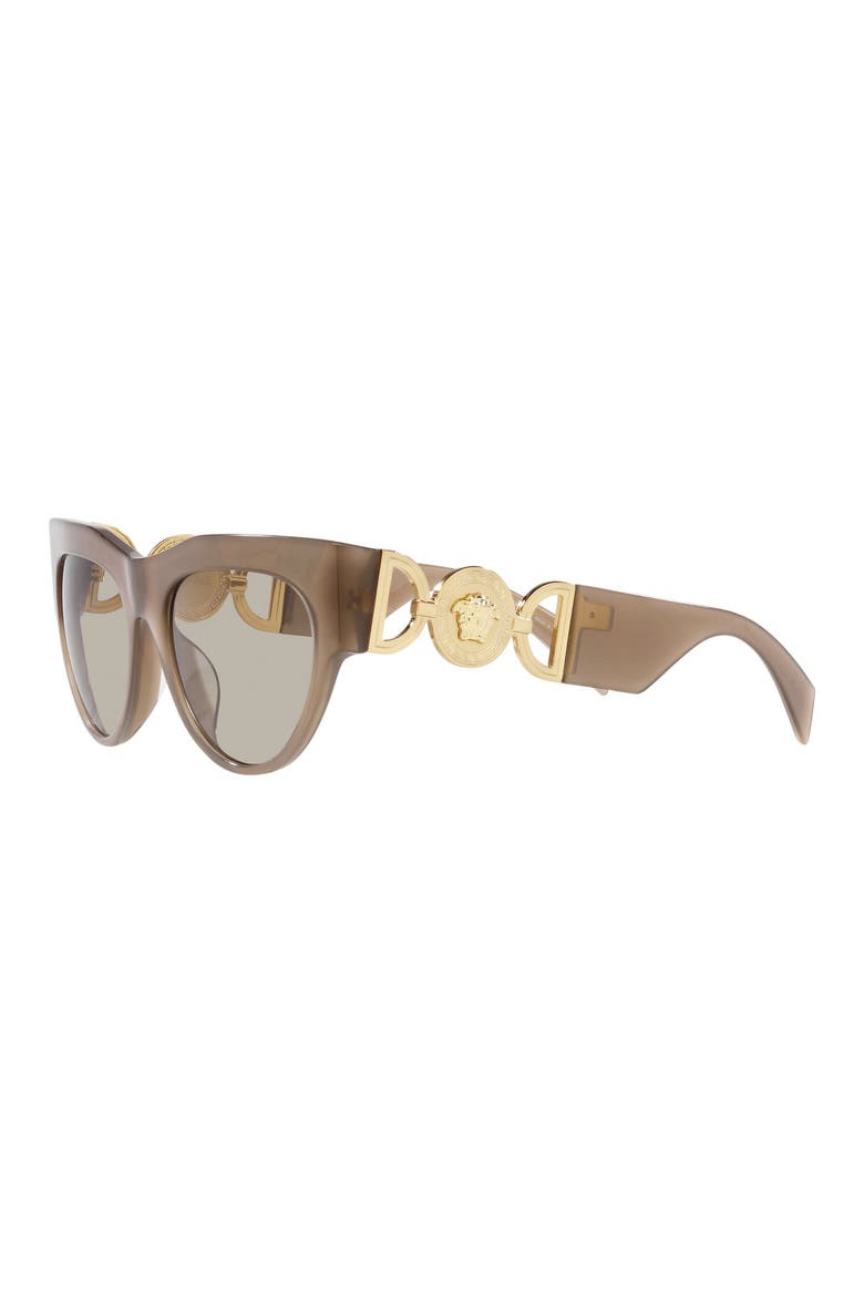 56mm Cat Eye Sunglasses, Alternate, color, OPAL BROWN