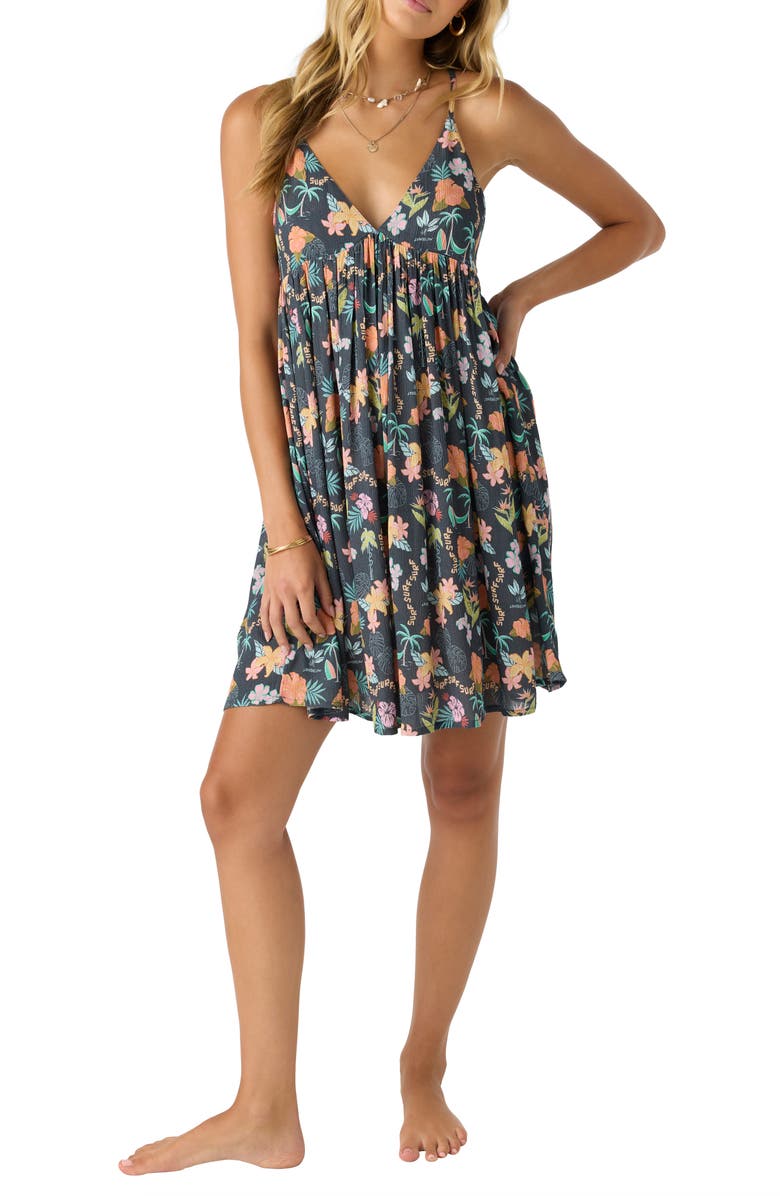 O'Neill Loinda Flow Mel Print Cover-up Minidress, Alternate, color,