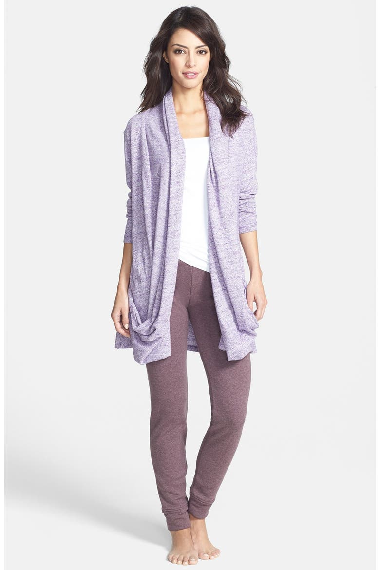 Australia Slub Knit Cardigan, Alternate, color, GRAPE