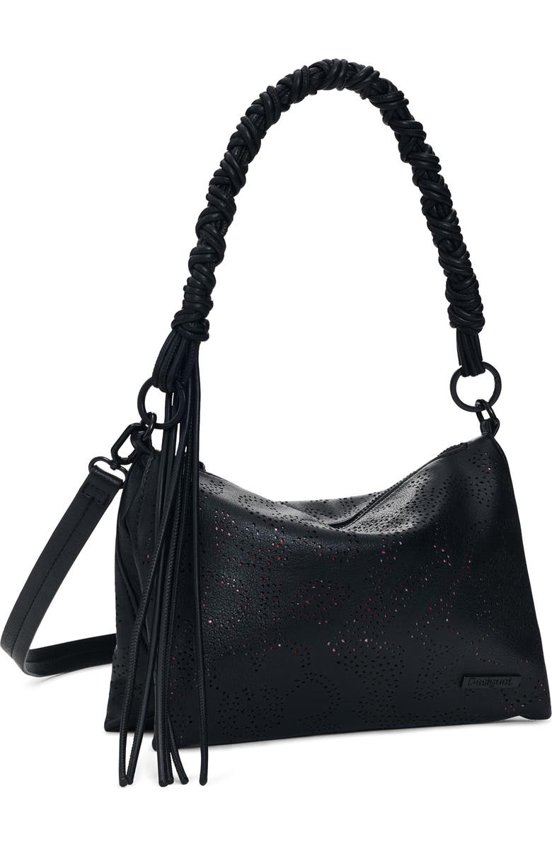 Desigual Floral Crossbody Bag, Alternate, color, Black