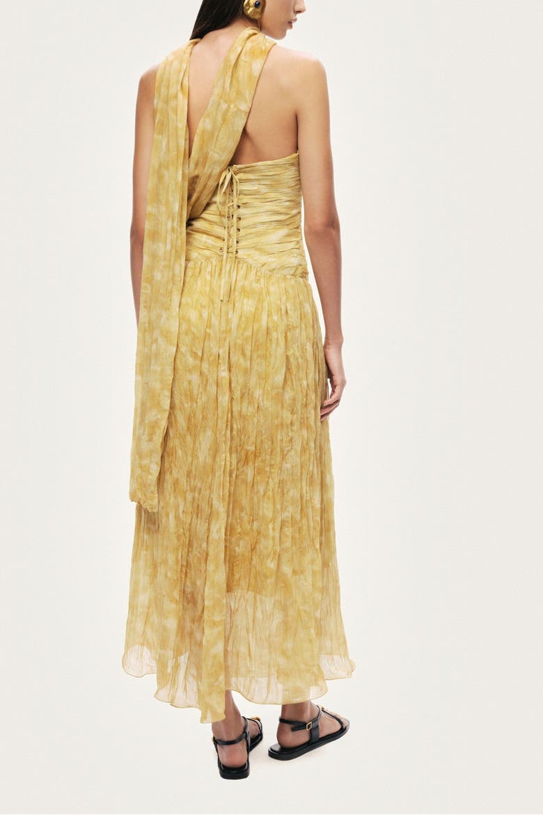 Strapless Midi Dress, Alternate, color, Yellow