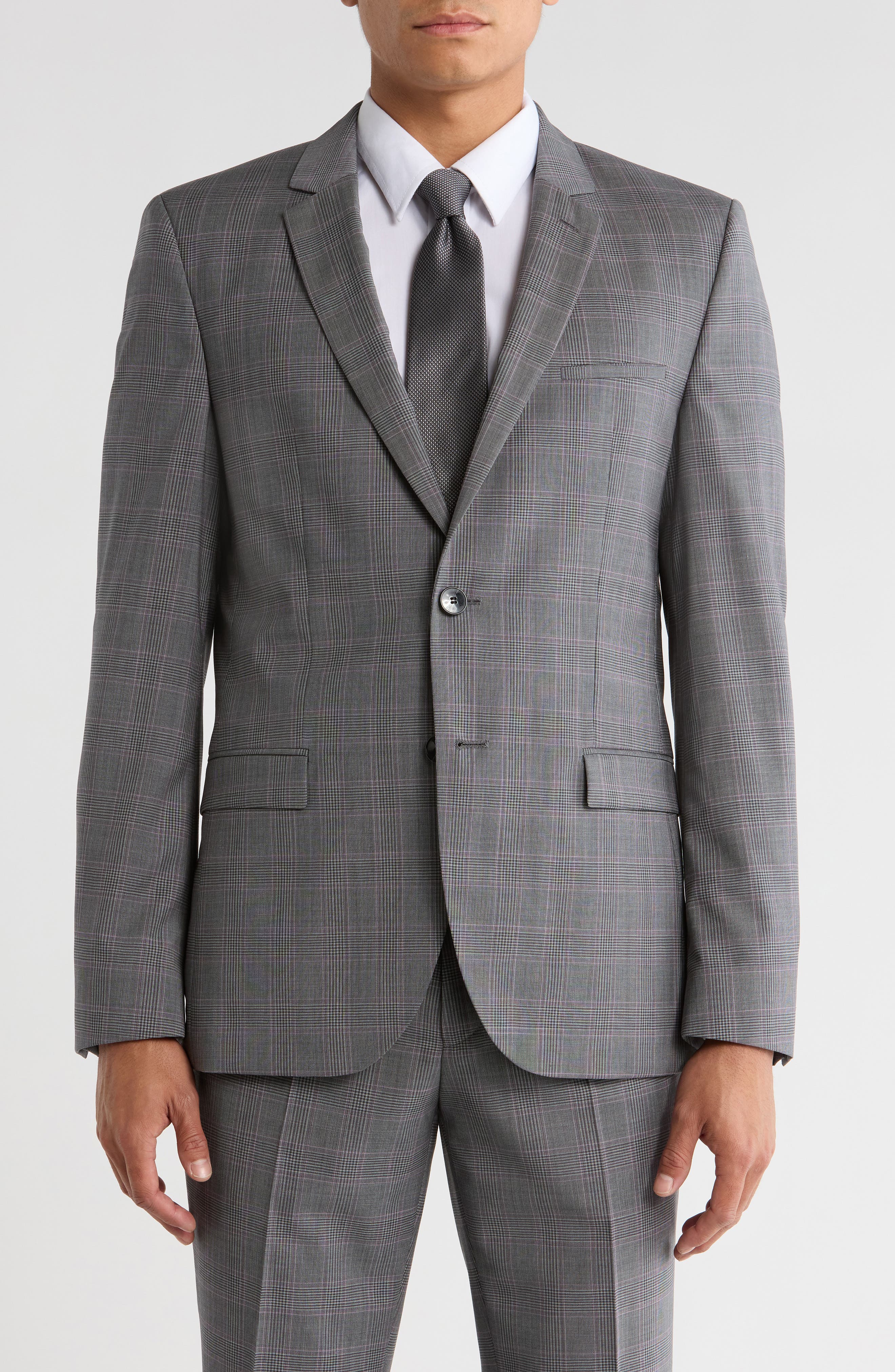 HUGO Arti Plaid Wool Sport Coat