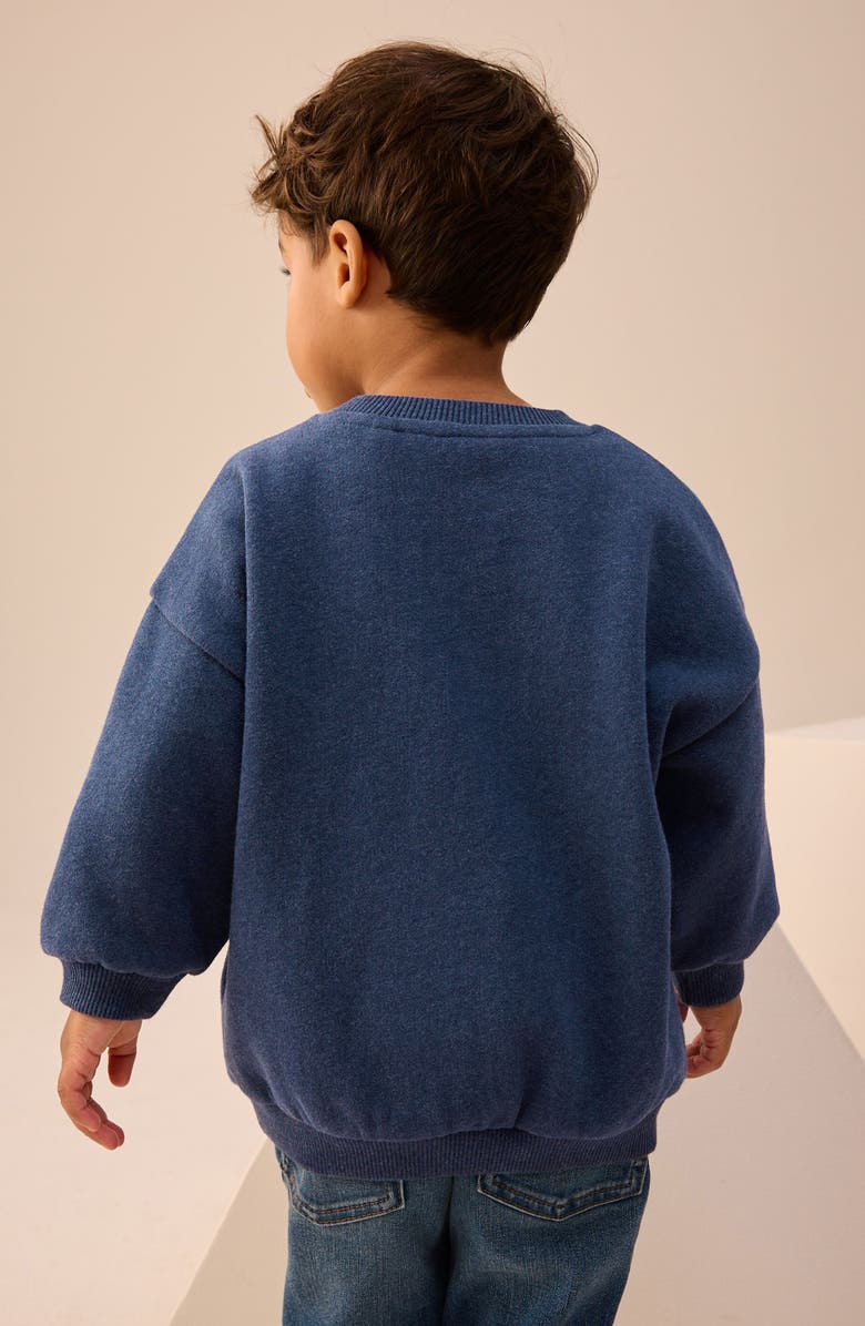 NEXT Kids' Bear Appliqué Sweatshirt, Alternate, color, Blue