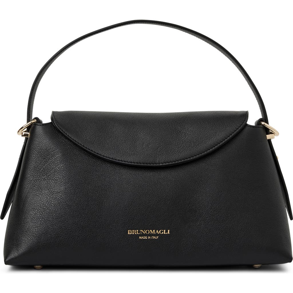 Bruno Magli Daniela Satchel Bag In Black Leather