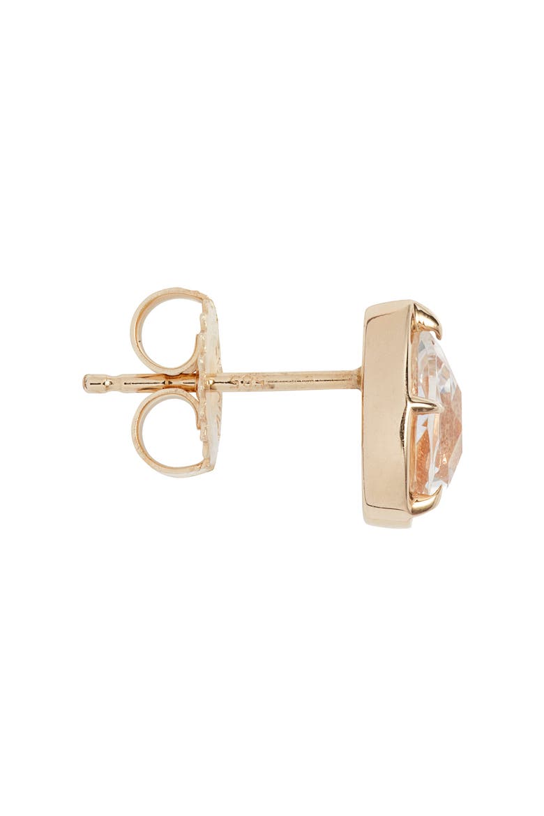 Mélia Pear Stud Earrings, Alternate, color, YELLOW GOLD