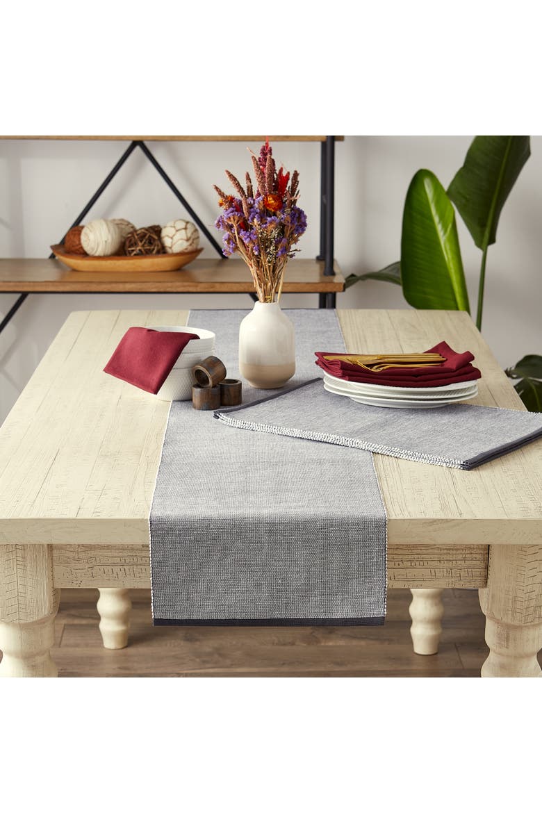 Chambray Fine Ribbed Placemat Set/6, Alternate, color, Mineral