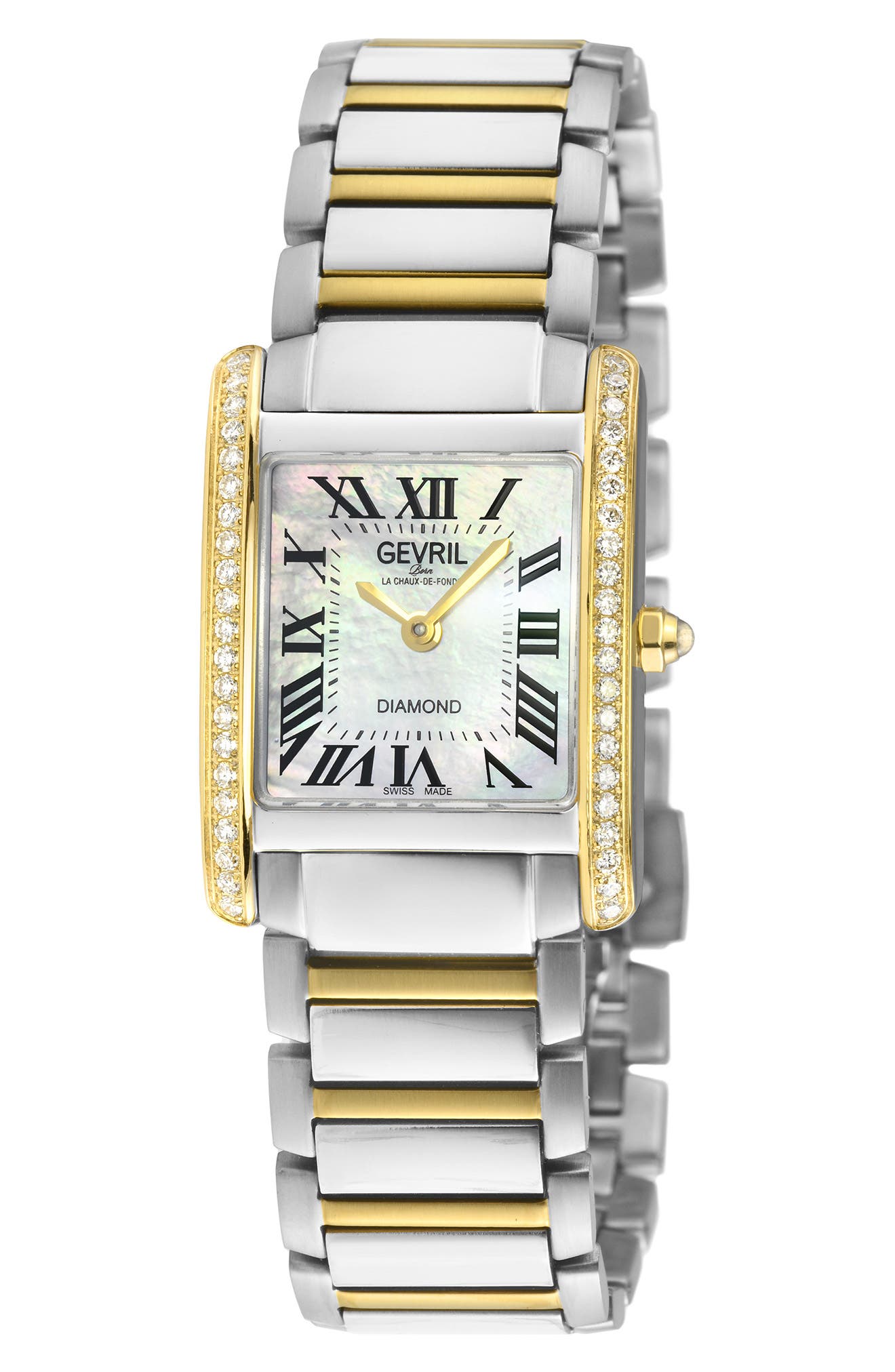 Regina Swiss Diamond Dial Bracelet Watch, 24mm x 32mm