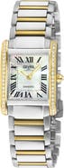 GEVRIL Regina Swiss Diamond Dial Bracelet Watch, 24mm x 32mm