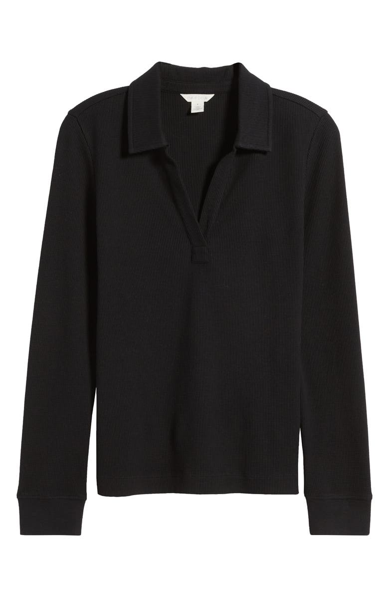 Caslon<sup>®</sup> Long Sleeve Thermal Polo, Alternate, color, 