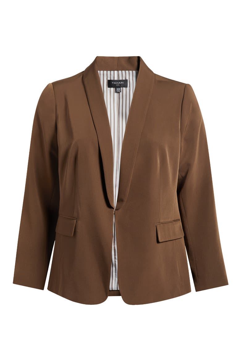 Brushed Woven One-Button Blazer, Alternate, color, PUTTY
