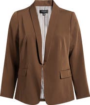 Tahari ASL Brushed Woven One-Button Blazer