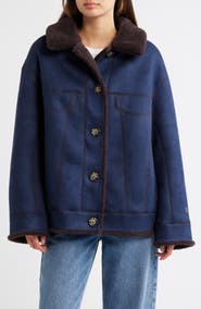 UGG® Frankie Reversible Faux Shearling Trucker Jacket