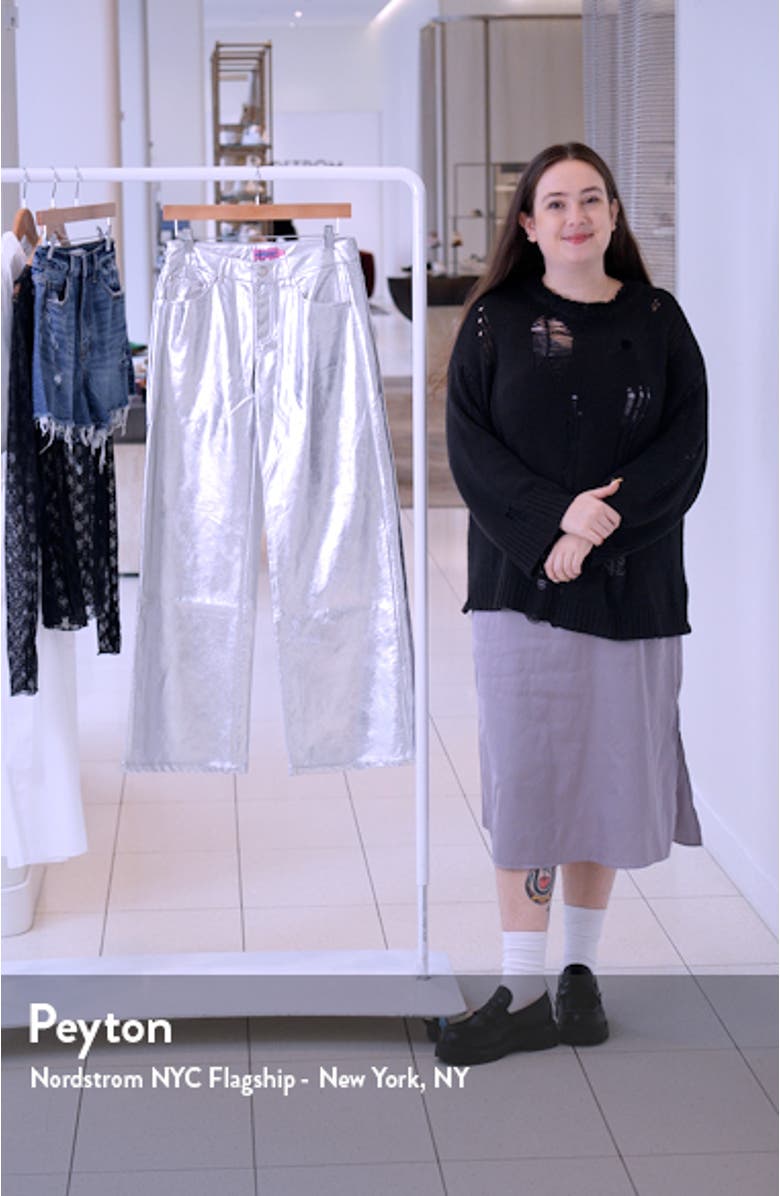 Kim Metallic Faux Leather Pants, sales video thumbnail