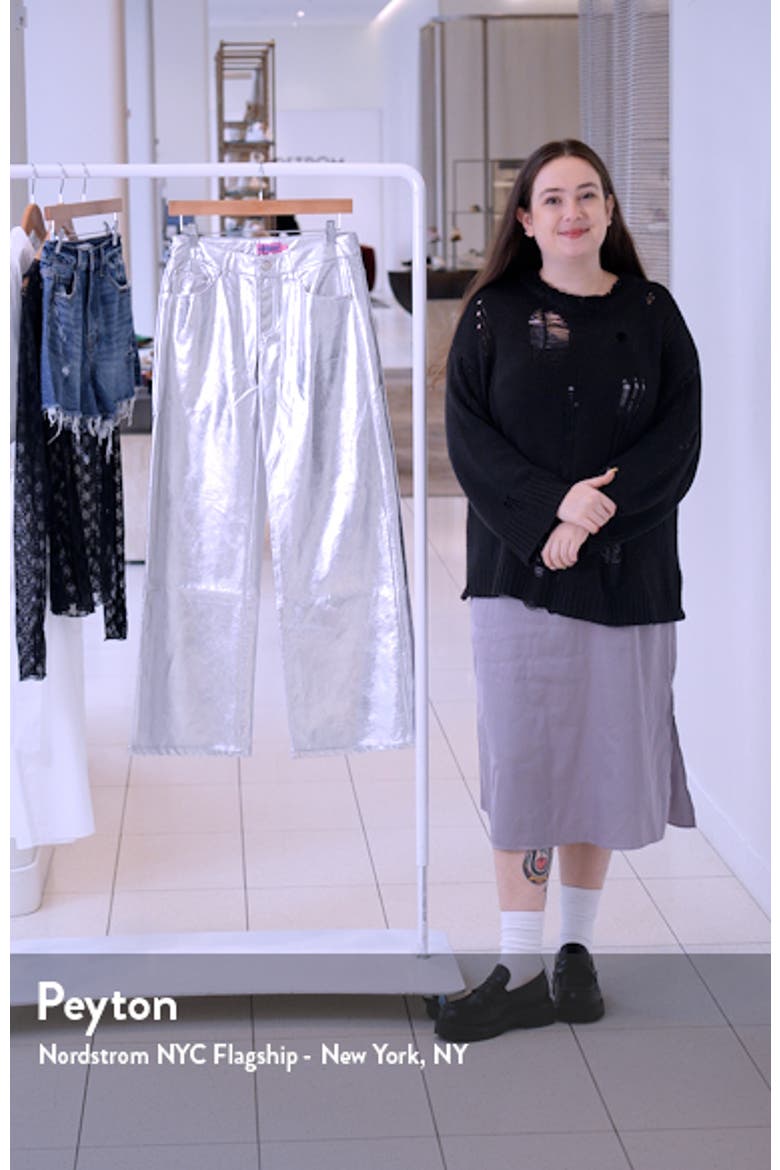 Kim Metallic Faux Leather Pants video