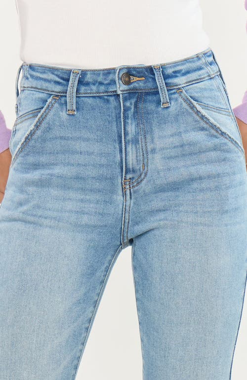 Kancan Aimmes High Rise Flare Jeans In Blue