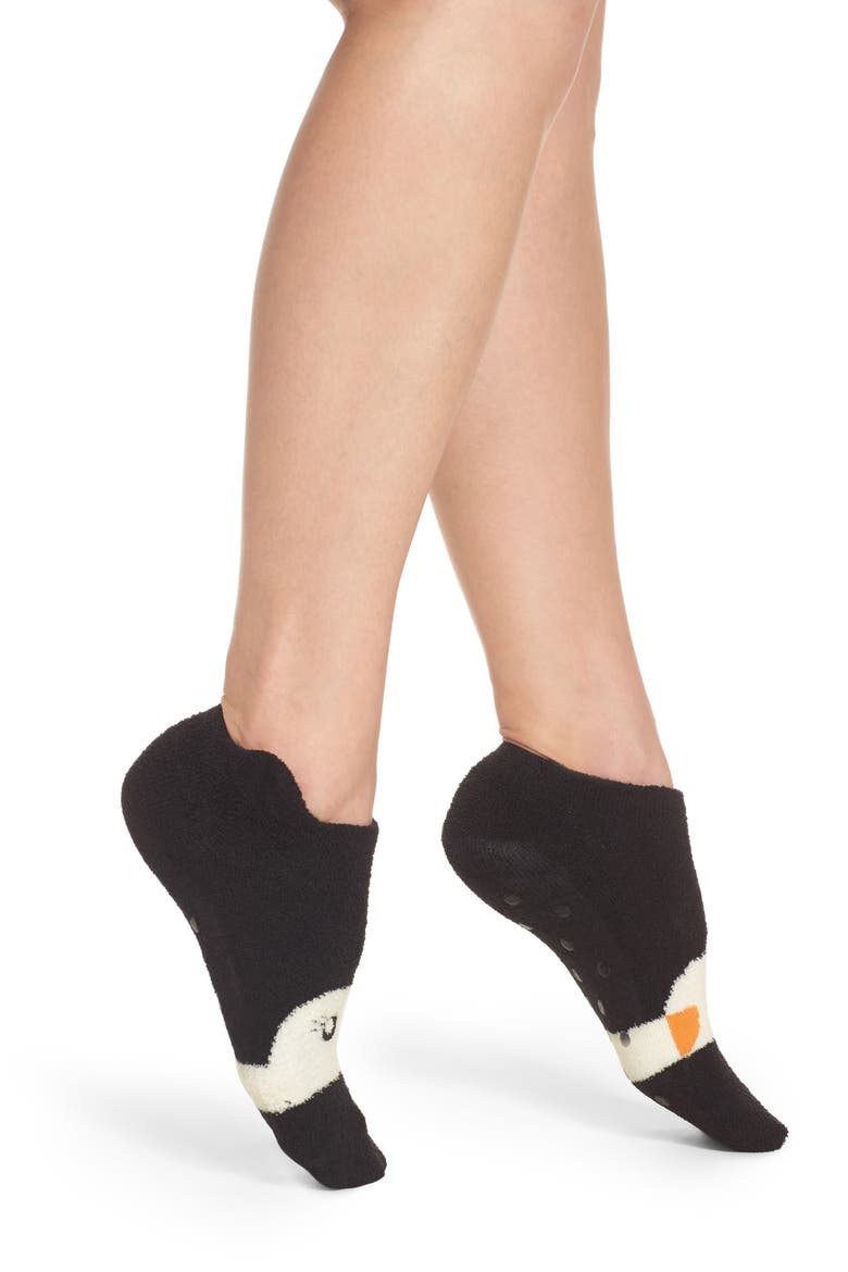 Butter Ankle Socks, Main, color, BLACK PENGUIN