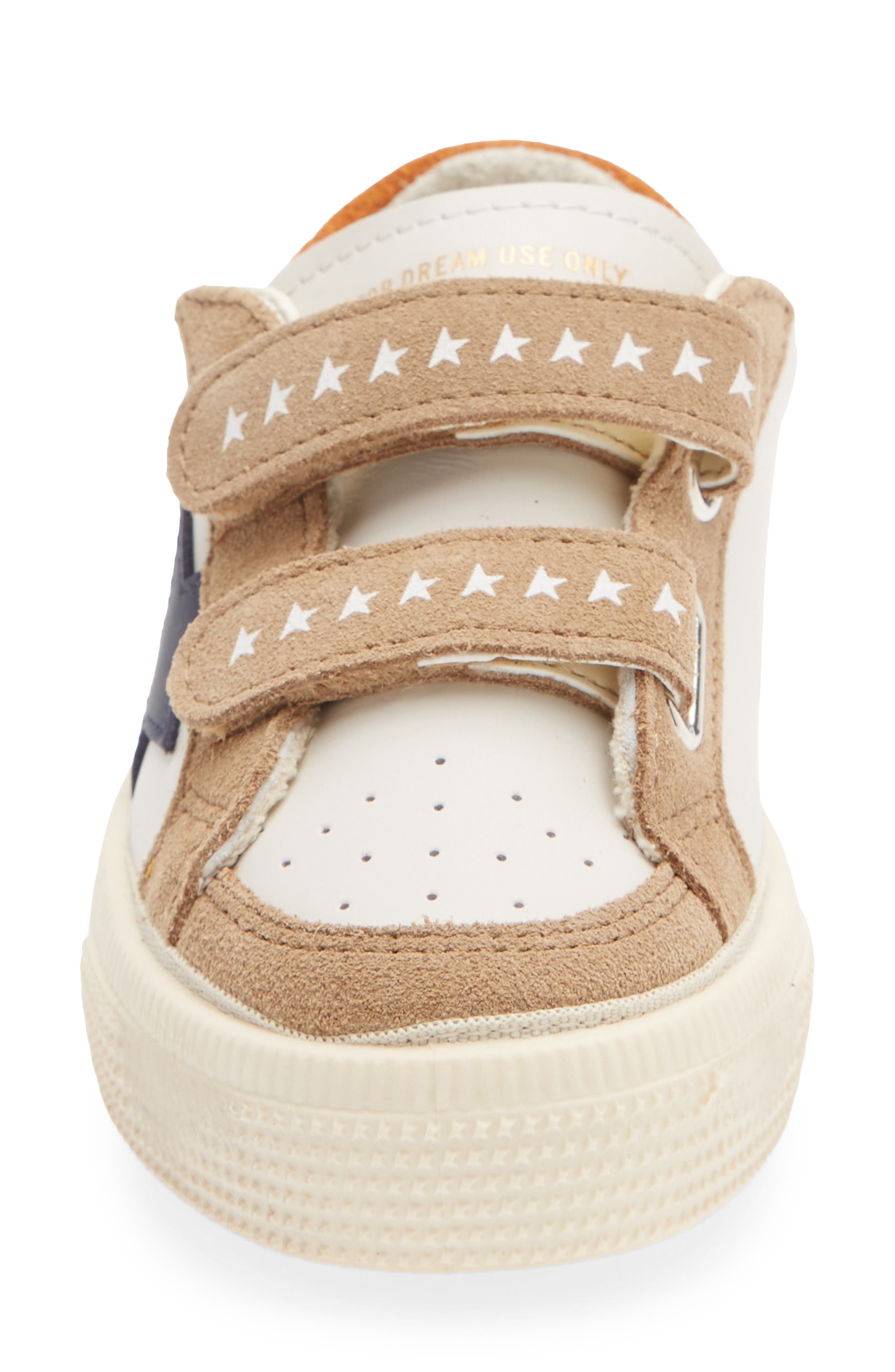 Kids' May School Sneaker, Alternate, color, MILK/ BROWN/ BLUE/ RUST