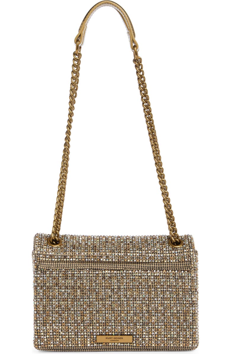 Kurt Geiger London Medium Kensington Crystal Embellished Crossbody Bag, Alternate, color, Open Beige