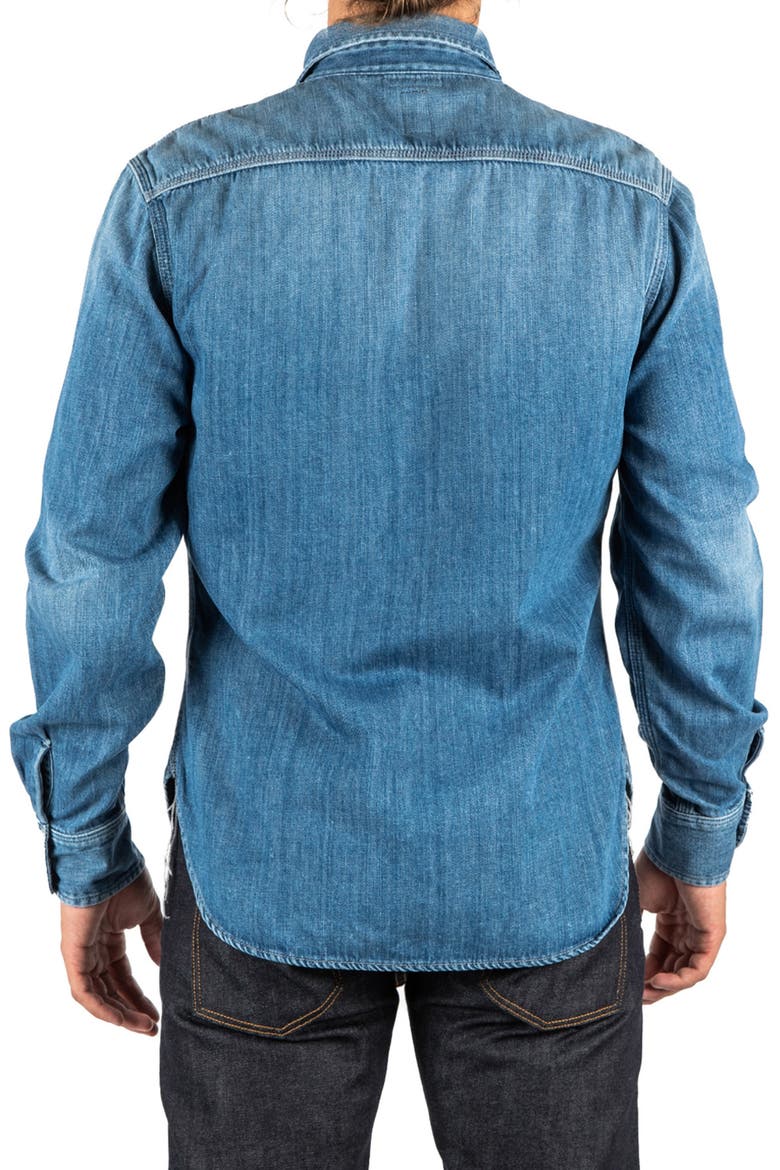 The Brace Loose Weave Denim Button-Up Shirt, Alternate, color, DEE