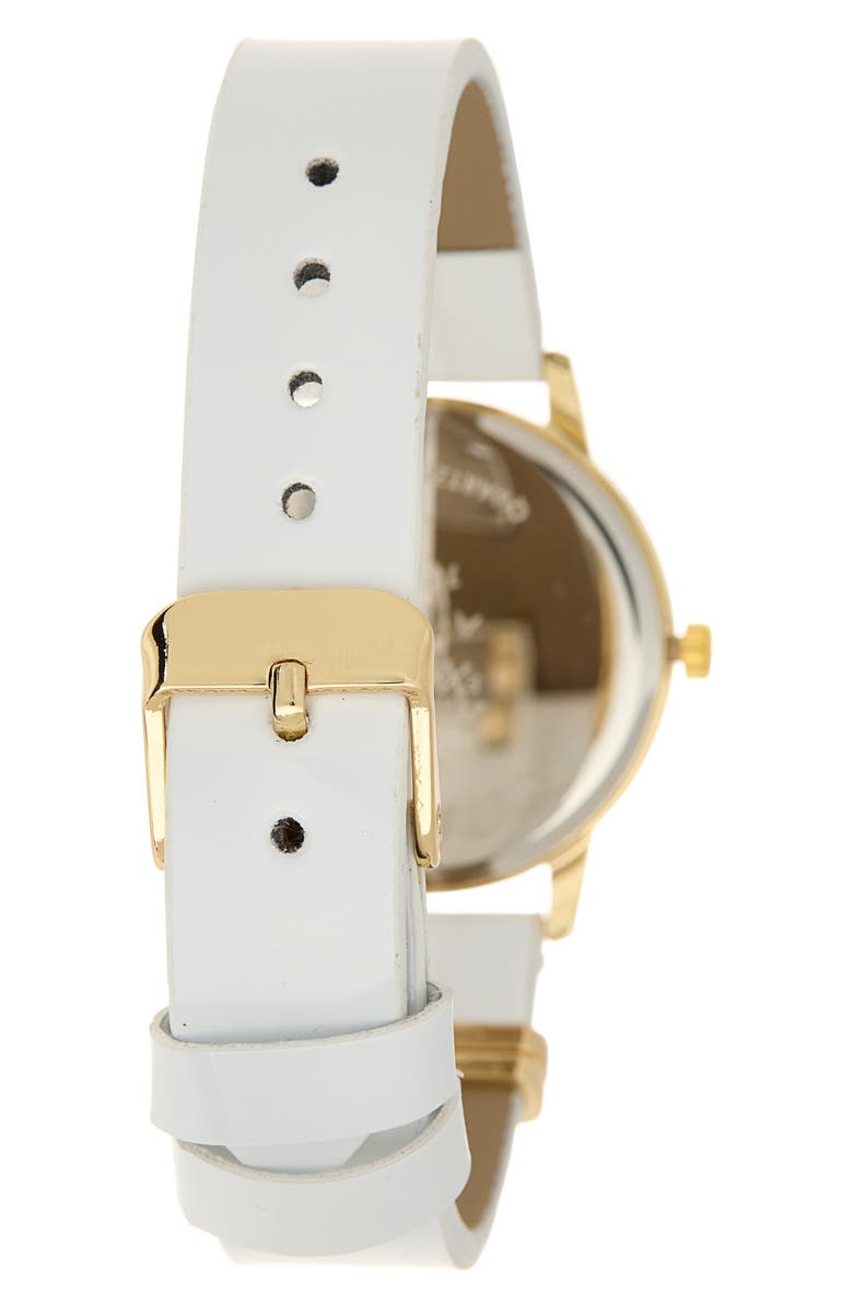 AMERICAN EXCHANGE Faux Leather Strap Watch, 31mm, Alternate, color,