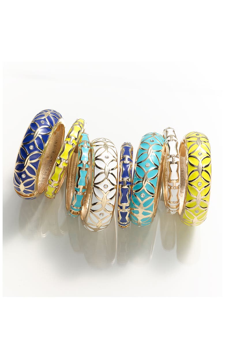 'Brights' Small Enamel Bangle, Alternate, color, PURPLE/ GOLD