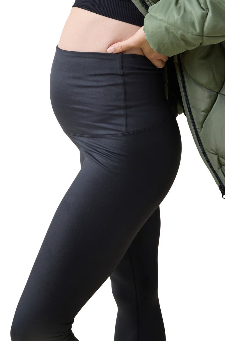 Gloss Maternity Leggings, Alternate, color, BLACK