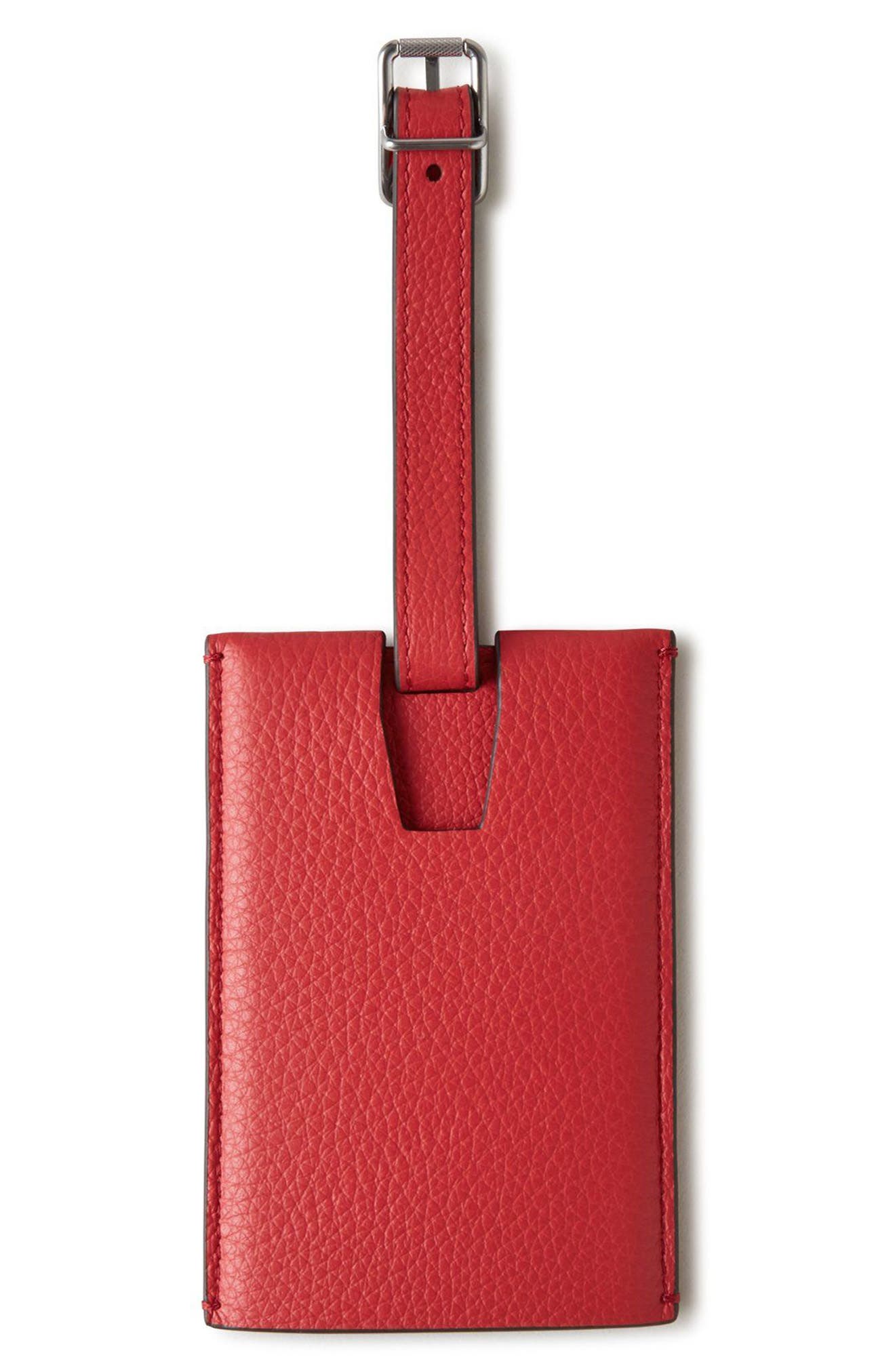 Mulberry Leather Luggage Tag, Alternate, color, 