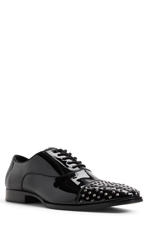 Ed Studded Cap Toe Leather Oxford