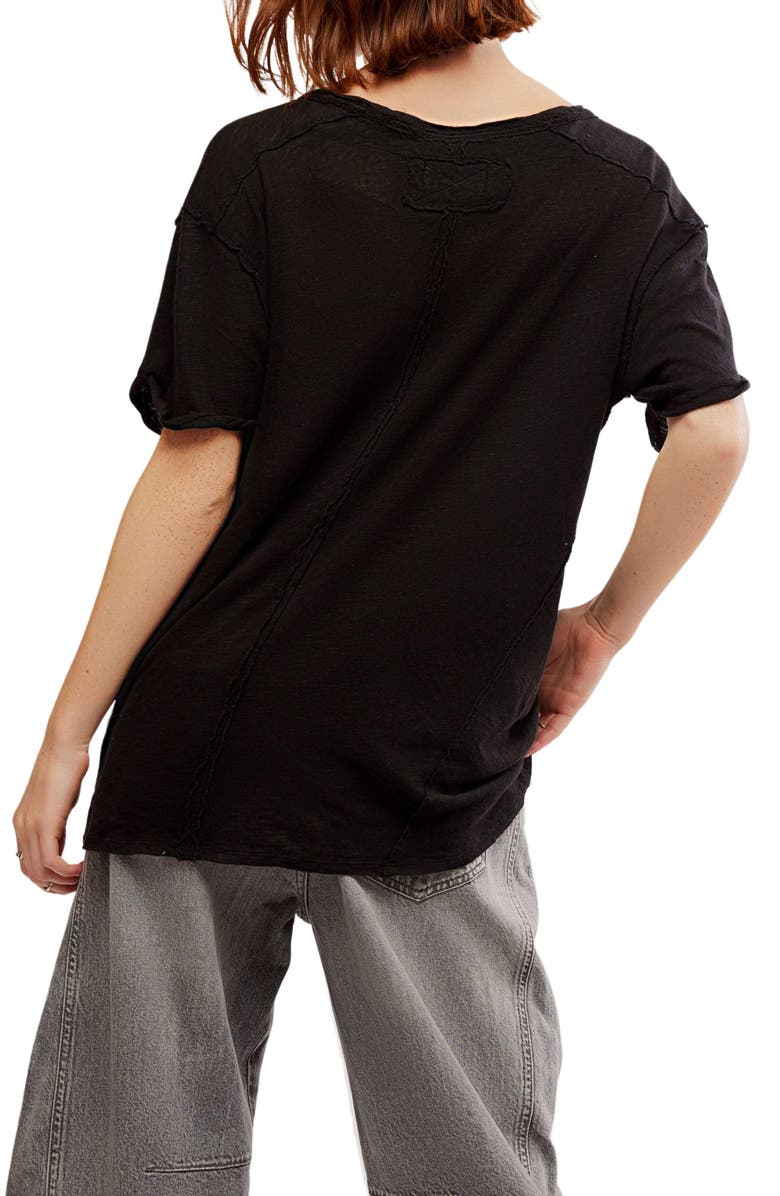 Free People All I Need Linen & Cotton T-Shirt, Alternate, color, 