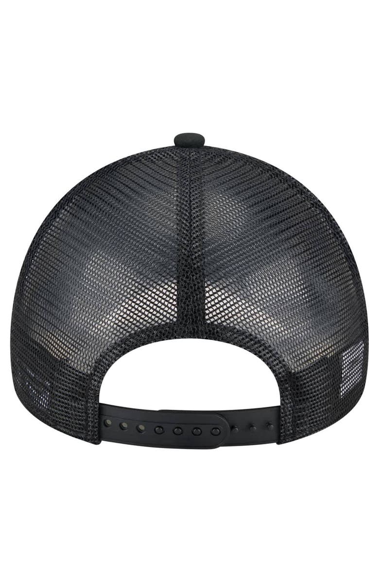 New Era Men's New Era Black San Diego Padres Bleached A-Frame 9FORTY Adjustable Hat, Alternate, color, Black