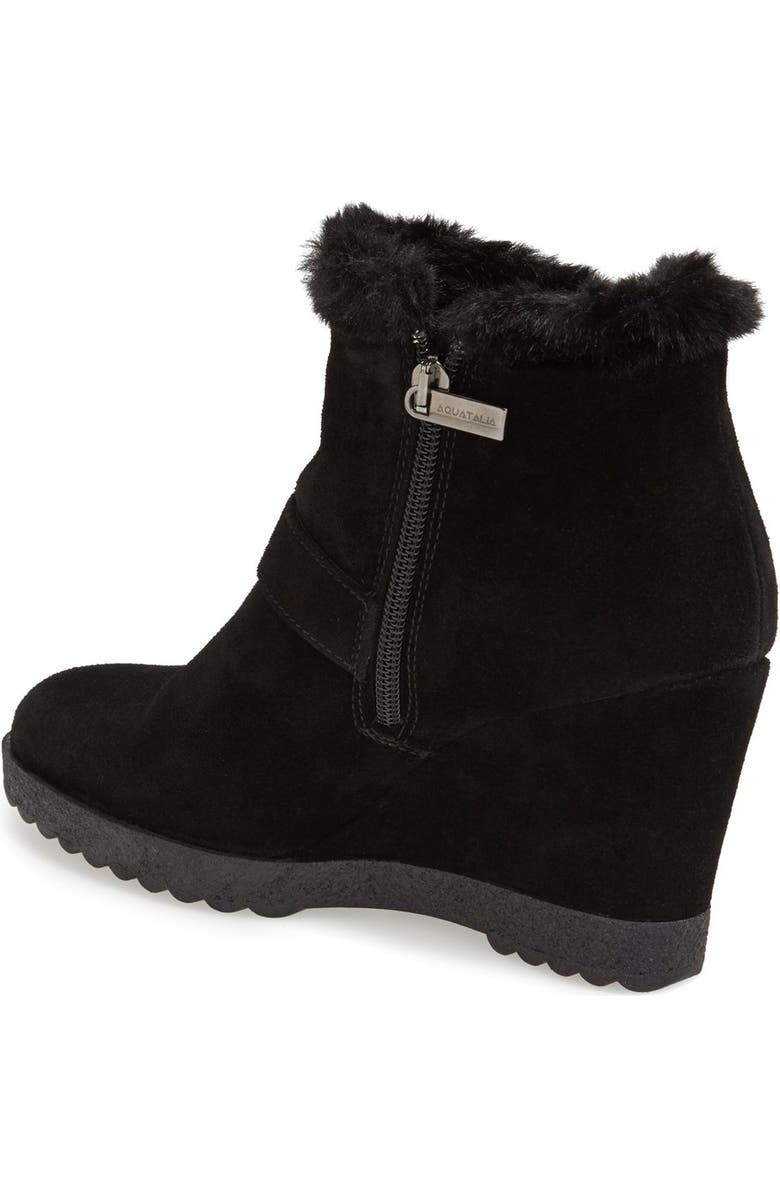Aquatalia by Marvin K. 'Carlotta' Weatherproof Suede Wedge Bootie, Alternate, color,
