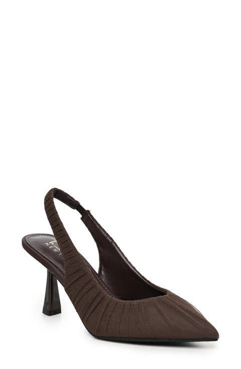 Rougtie Pointed Toe Slingback Pump
