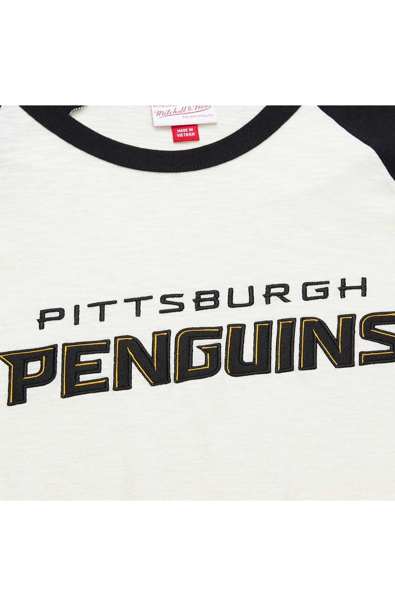 Mitchell & Ness Men's Mitchell & Ness Cream Pittsburgh Penguins Legendary Slub Vintage Raglan Long Sleeve T-Shirt, Alternate, color, Cream