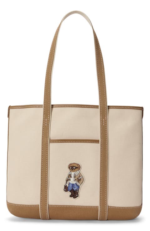 Polo Bear Canvas Shopper Tote