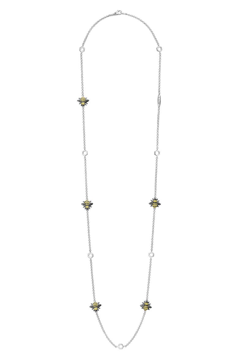 Rare Wonders - Honeybee Station Long Necklace, Alternate, color, SILVER/ GOLD