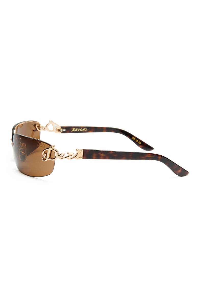 Bby Grl 65mm Oval Sunglasses, Alternate, color, TORTOISE / COGNAC