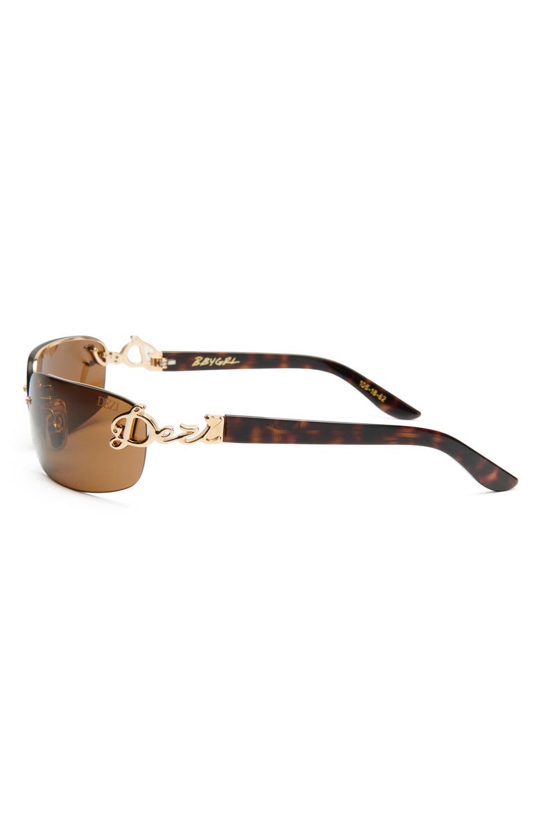 DEZI Bby Grl 65mm Oval Sunglasses, Alternate, color, Tortoise / Cognac