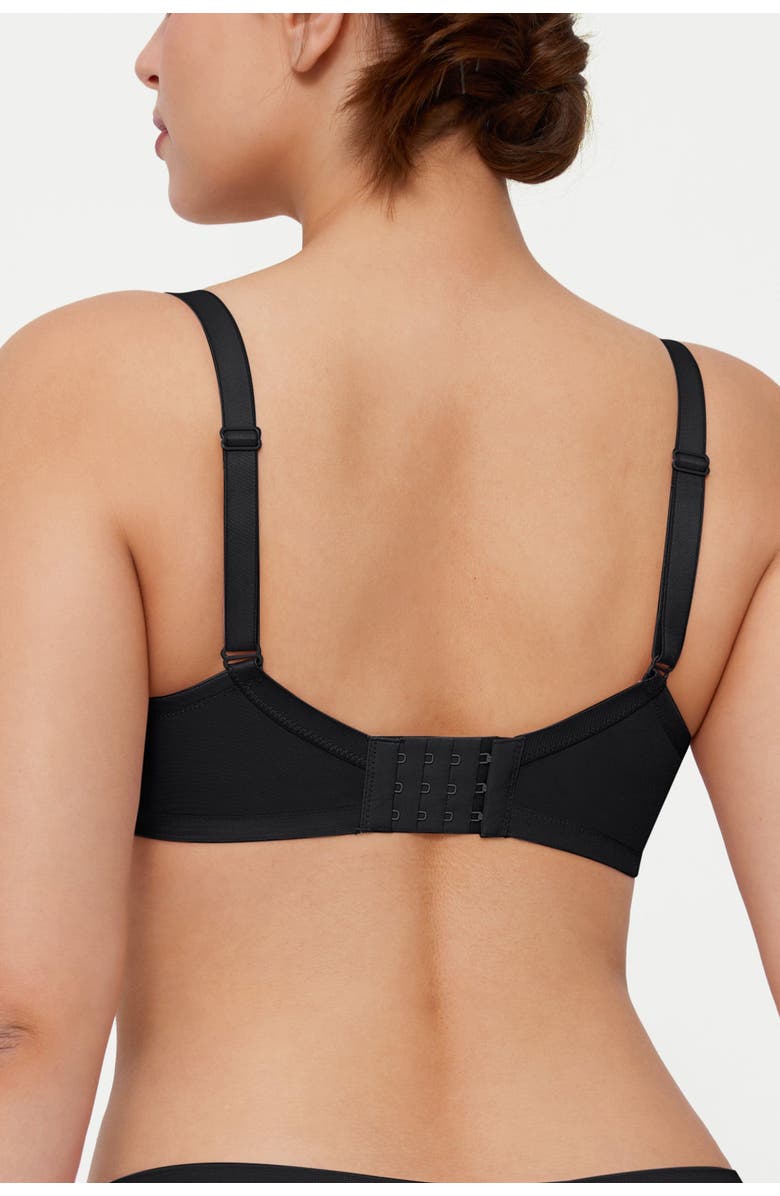 Popilush Lightweight Underwire Minimizer Lace Mesh Bra, Alternate, color, Classic Black