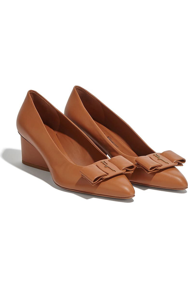 FERRAGAMO Viva Bow Pointed Toe Pump, Main, color,