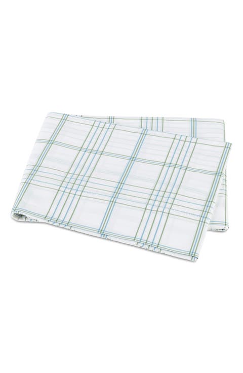 August Plaid 500 Thread Count Flat Sheet