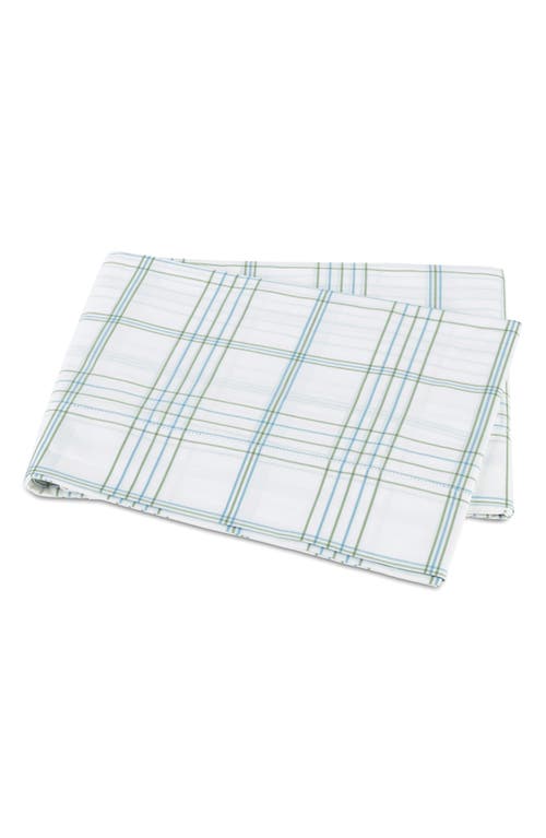 Matouk August Plaid 500 Thread Count Flat Sheet