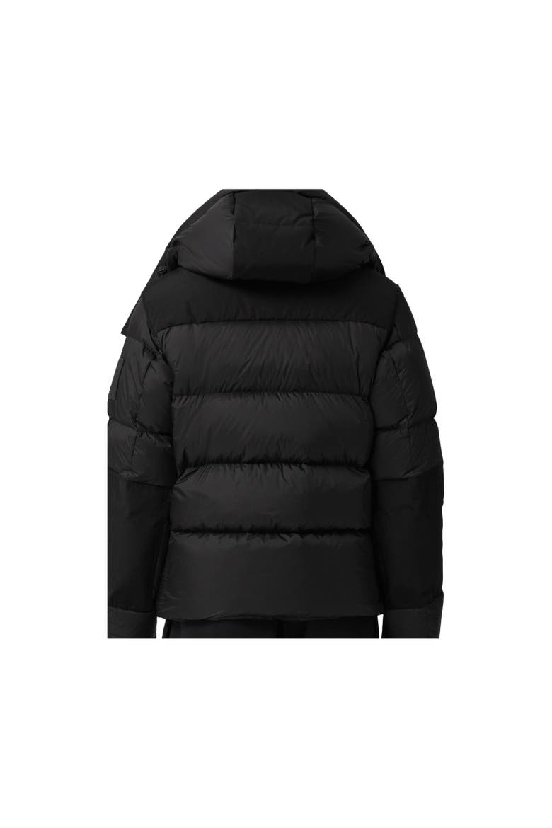 Detachable Sleeve Nylon Puffer Jacket, Alternate, color, Black
