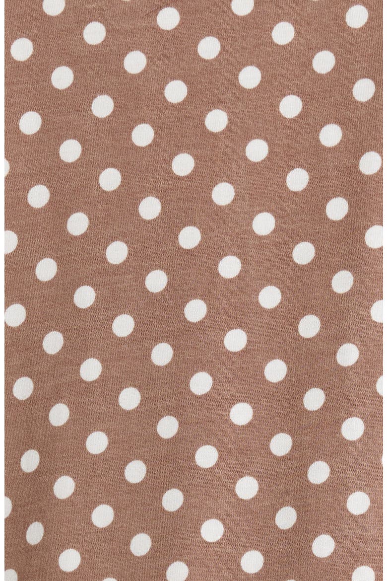 Moonlight Eco Knit Pajamas, Alternate, color, BROWN- IVORY EVEN DENSE DOT