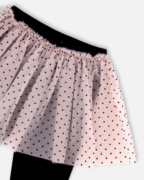 Deux Par Deux Leggings With Tulle Skirt In Multi