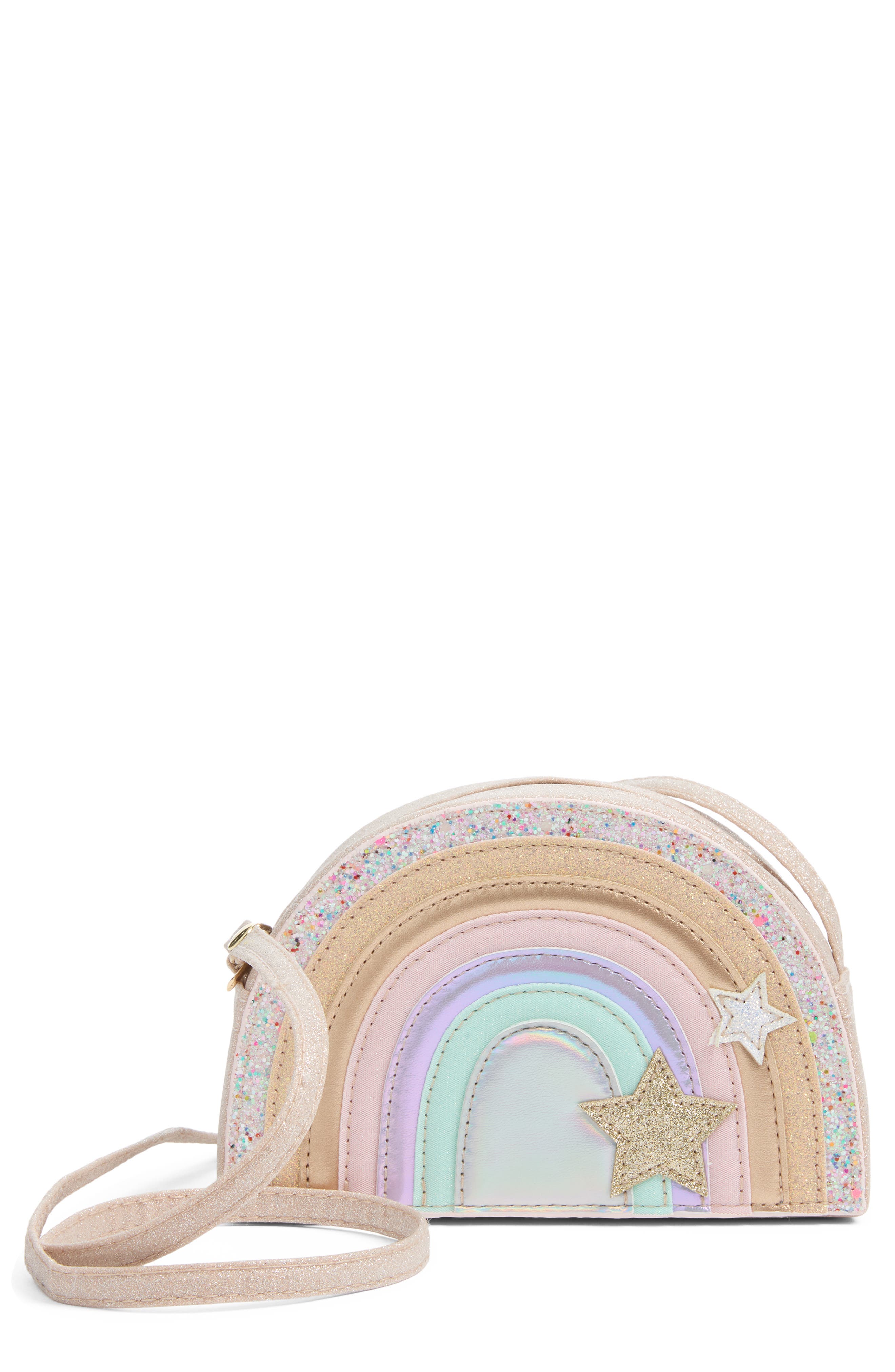 Kids' Dreamwish Rainbow Crossbody Bag, Main, color, PINK