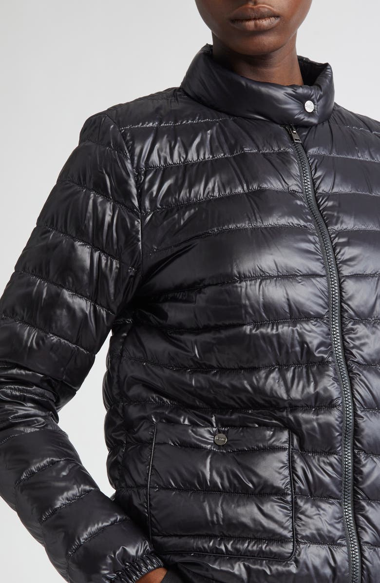 Herno Shiny Down Puffer Jacket, Alternate, color, Black