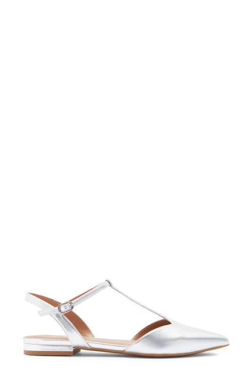 Nordstrom Rack Beverly Pointed Toe Flat In Silver